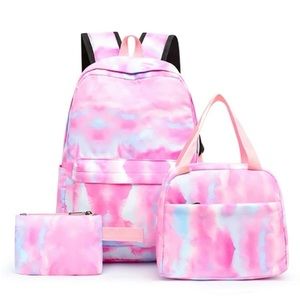 3pcs Tie Dye Backpack Set